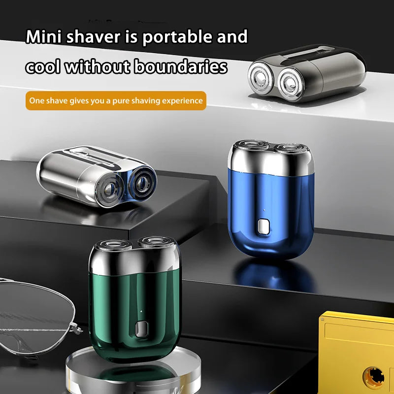 Portable Double-Headed Magnetic Electric Shaver with Type-C Charging