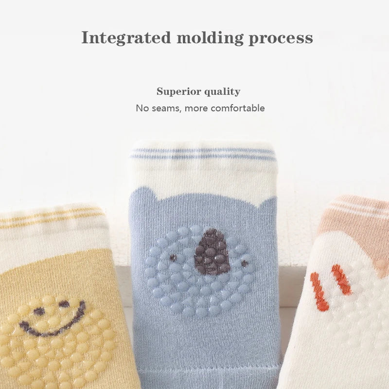 3 Pairs Baby Knee Pad Set Cartoon Mesh Thin &ndash; Non Slip