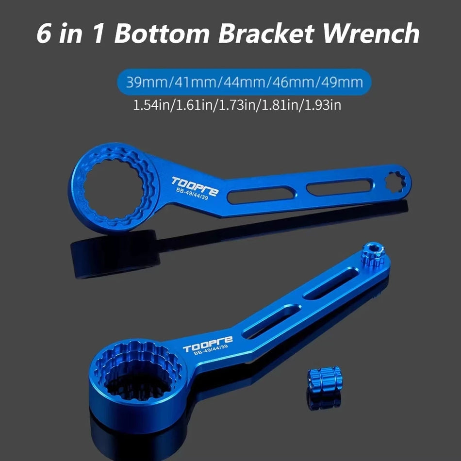 6-в-1 центральный ключ для горных и шоссейных велосипедов, инструмент для каретки и шатунов