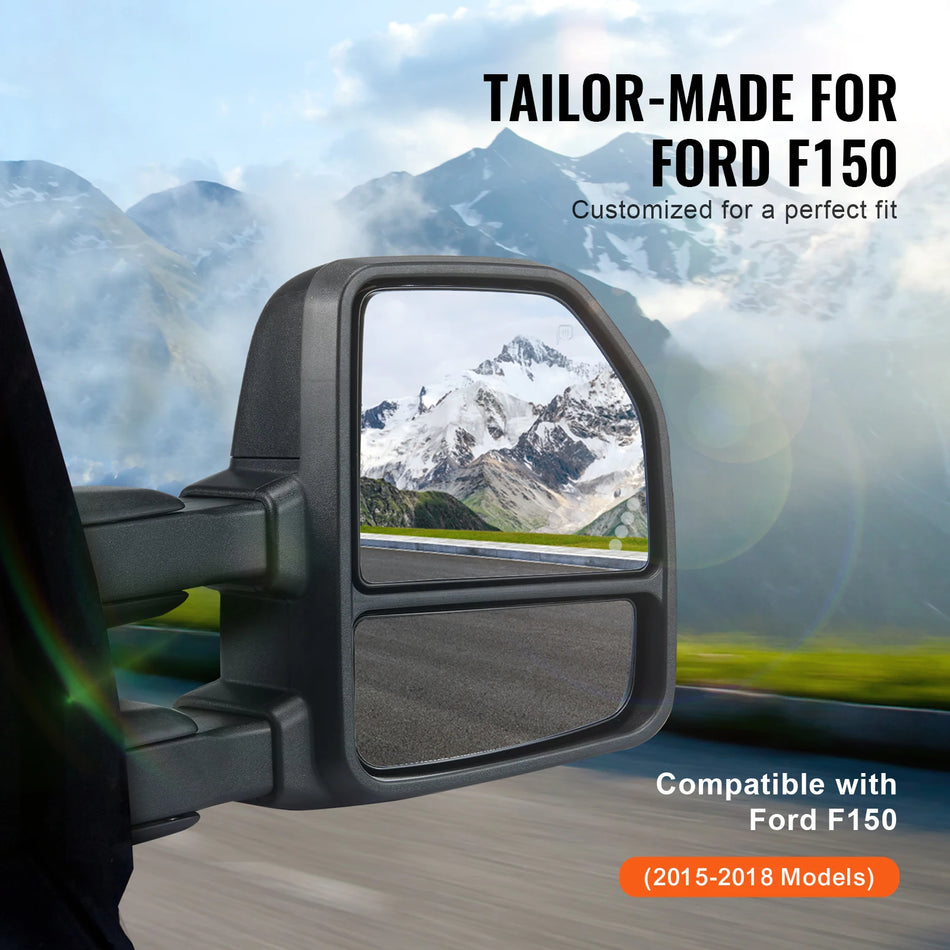 Espelho de Reboque com Luz de Sinal 2015 2018 Ford F150 Aquecido