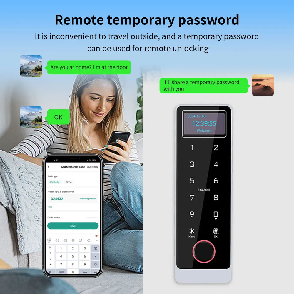 Lucking Door LCD Tuya Lock &ndash; Remote WiFi App Control