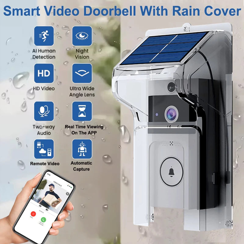 Luxuglow Wireless WiFi Doorbell &ndash; Solar Powered Doorbell