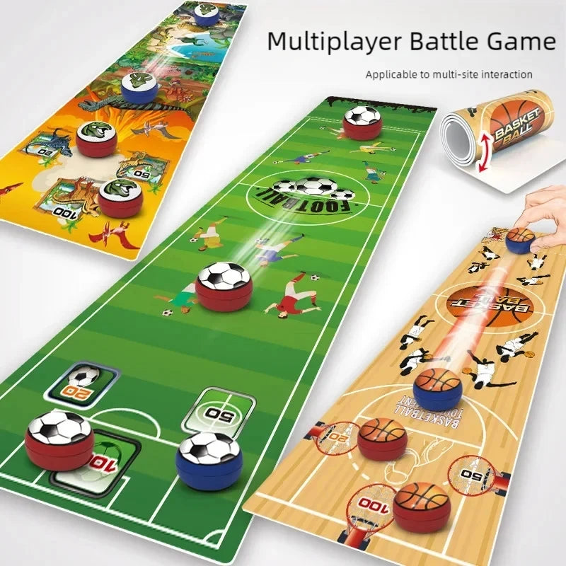Portable Football Board Game Mat Set for Travel, Indoor and Outdoor Play, Multiplayer Table Ball Game for Kids