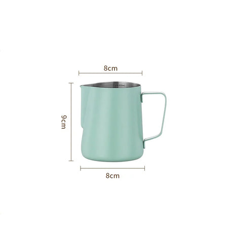 WUWANLI Stainless Steel Milk Frothing Pitcher &ndash; Precision Measurement for Perfect Latte Art 350ML Light Green