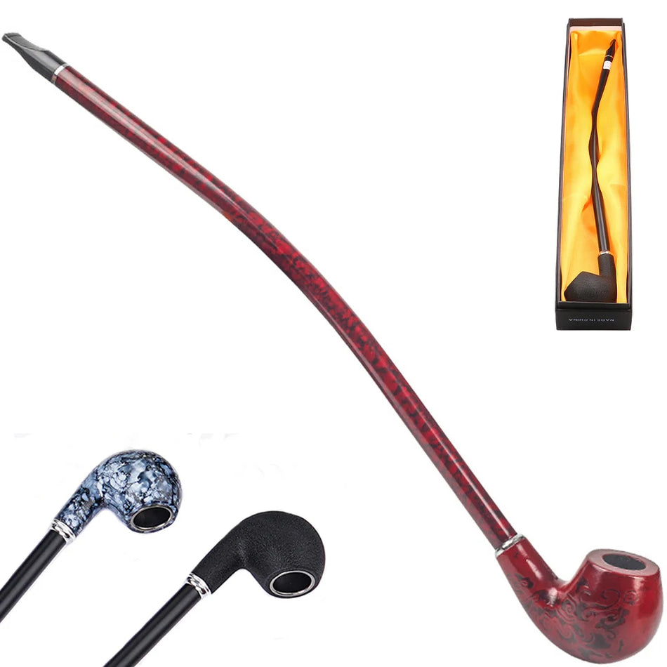 Pipa da tabacco Churchwarden con stelo in legno da 16 pollici confezione regalo