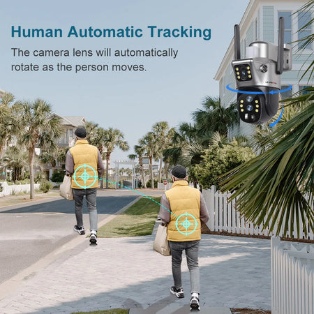 LS VISION 4G SIM Card Solar Camera 10X Zoom CCTV Battery Cameras Outdoor 2 Screen Security Surveillance Ai Tracking Cam V380PRO