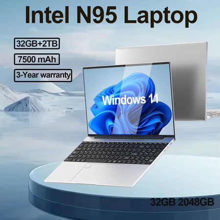 Intel N95 15.6 Inch Portable Laptop &ndash; Long Battery Life and High Performance