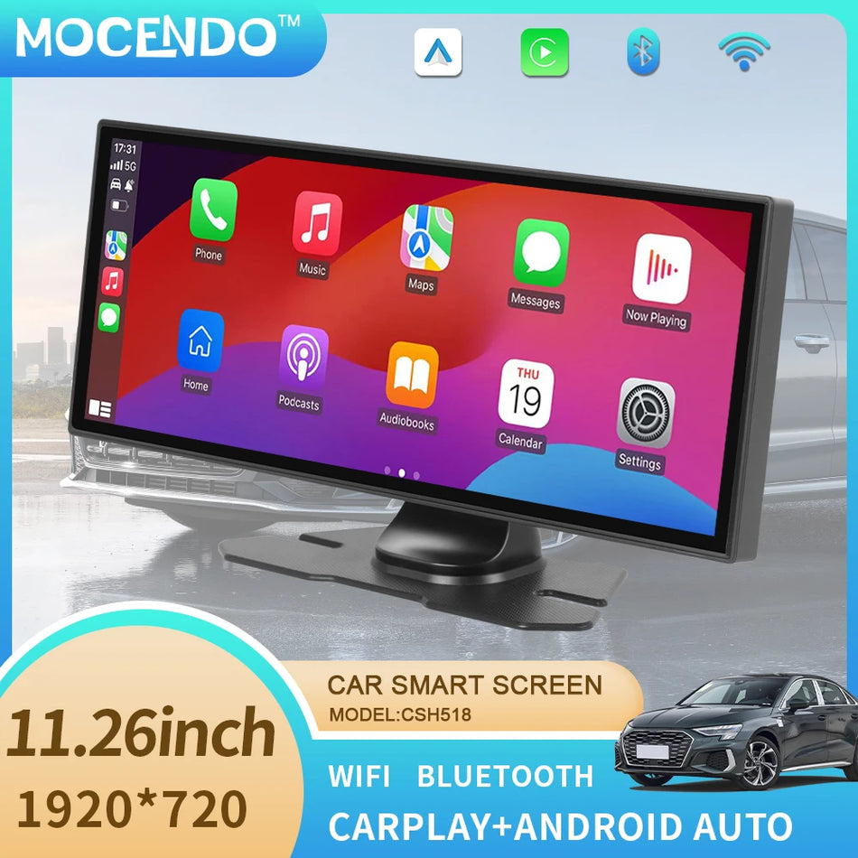 11,26 palcový přehrávač videa pro auto s Wireless CarPlay a Android Auto
