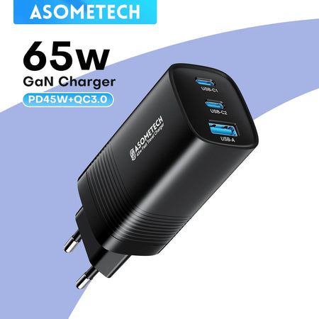 ASOMETECH 65W GaN USB C Charger &ndash; Ultra-Fast Quick Charge for All Devices