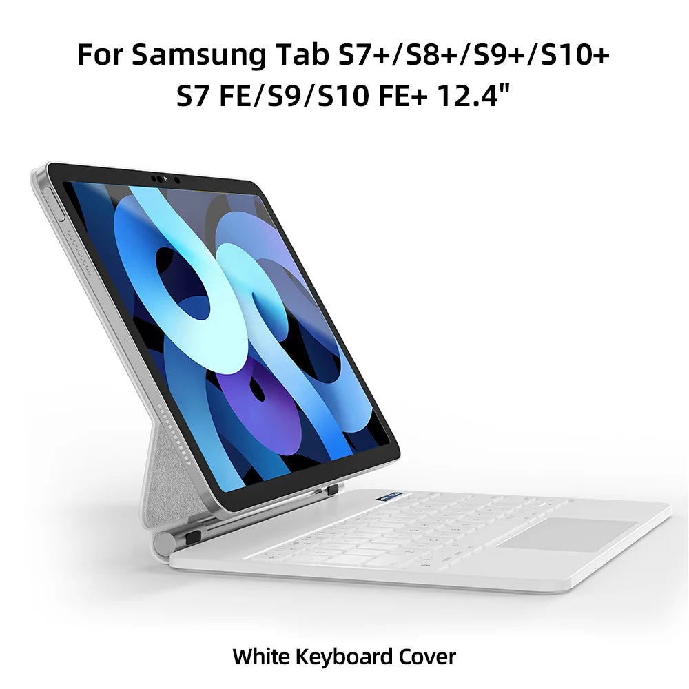Magic Keyboard Case Galaxy Tab S9 Plus &ndash; Backlit Trackpad White English / 12.4 inch / CHINA
