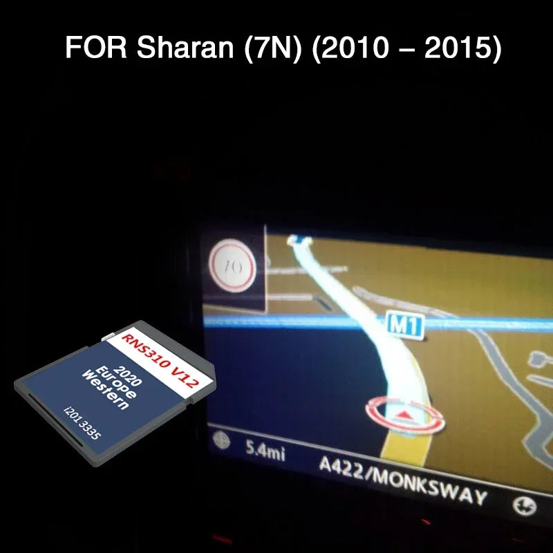 RNS 310 V12 West Europe Sharan 7N 2010-2015 &ndash; UK Germany CHINA / for Sharan (7N)