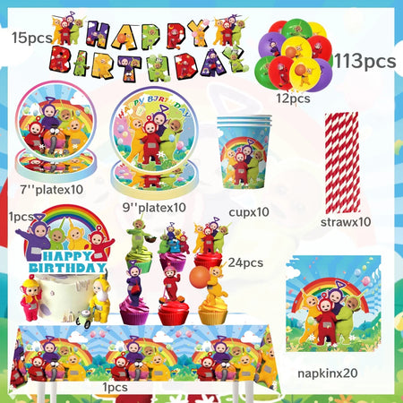 Tinky Winky Birthday Party Decoration Set 113PCS