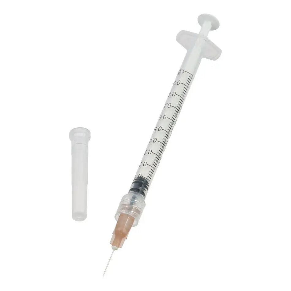 20 Pack Disposable Plastic Sterile Syringes 1ml With 25Ga Cap For Labs