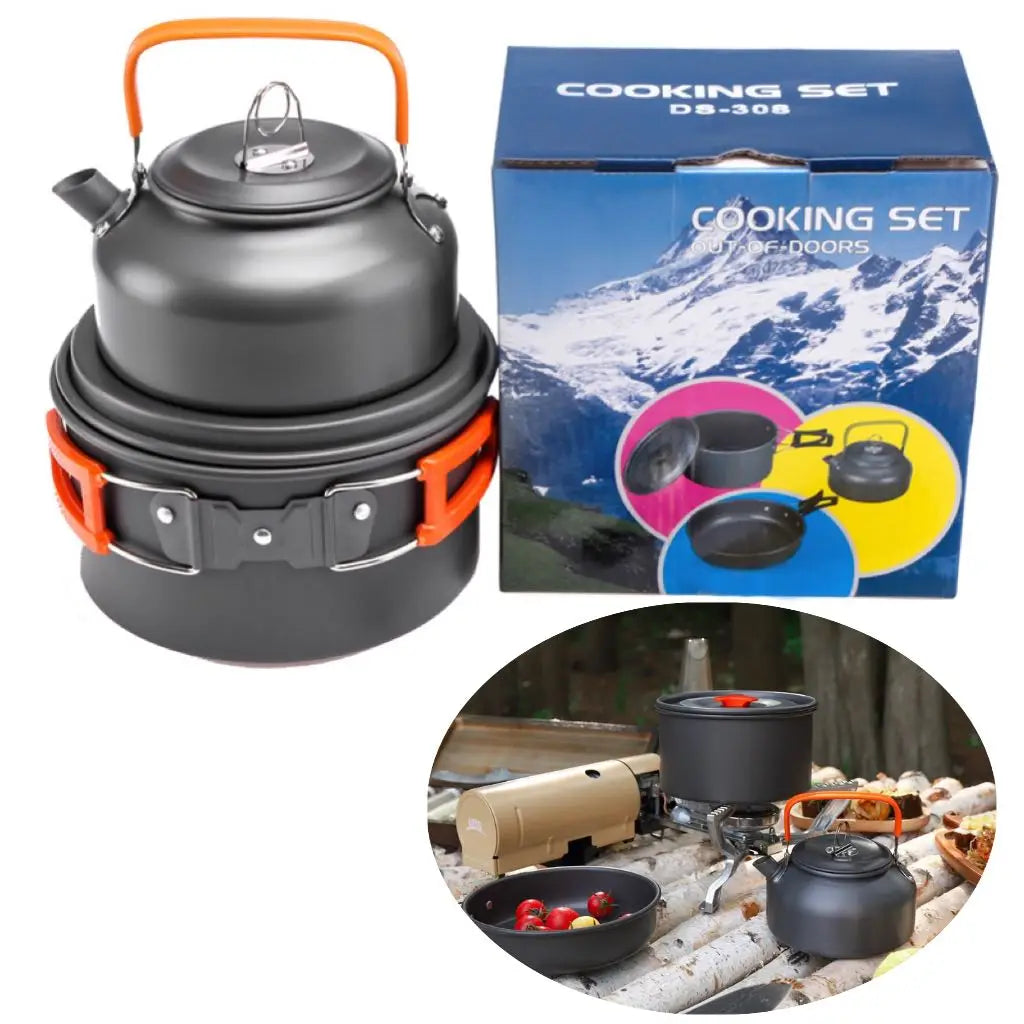 Lightweight Camping Cookware Kit for Outdoor Adventures