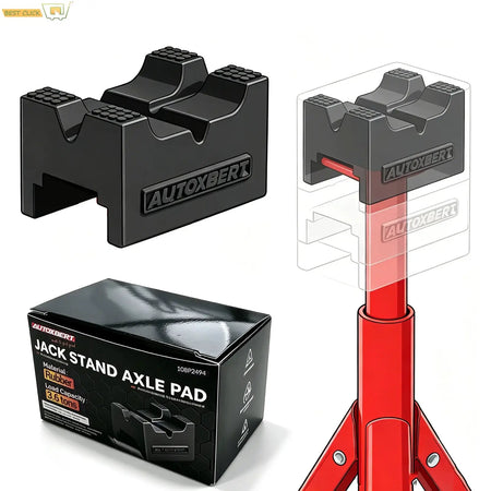 Rubber Axle Pinch Weld Jack Pad for Jack Stand 2 3 Ton Capacity Heavy Duty Frame Rail Cover Protector Car Repair Kit Black by InterCyprus Trading Ltd