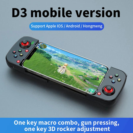 D3 Gamepad - Mobile Controller for Android/iOS Gaming black