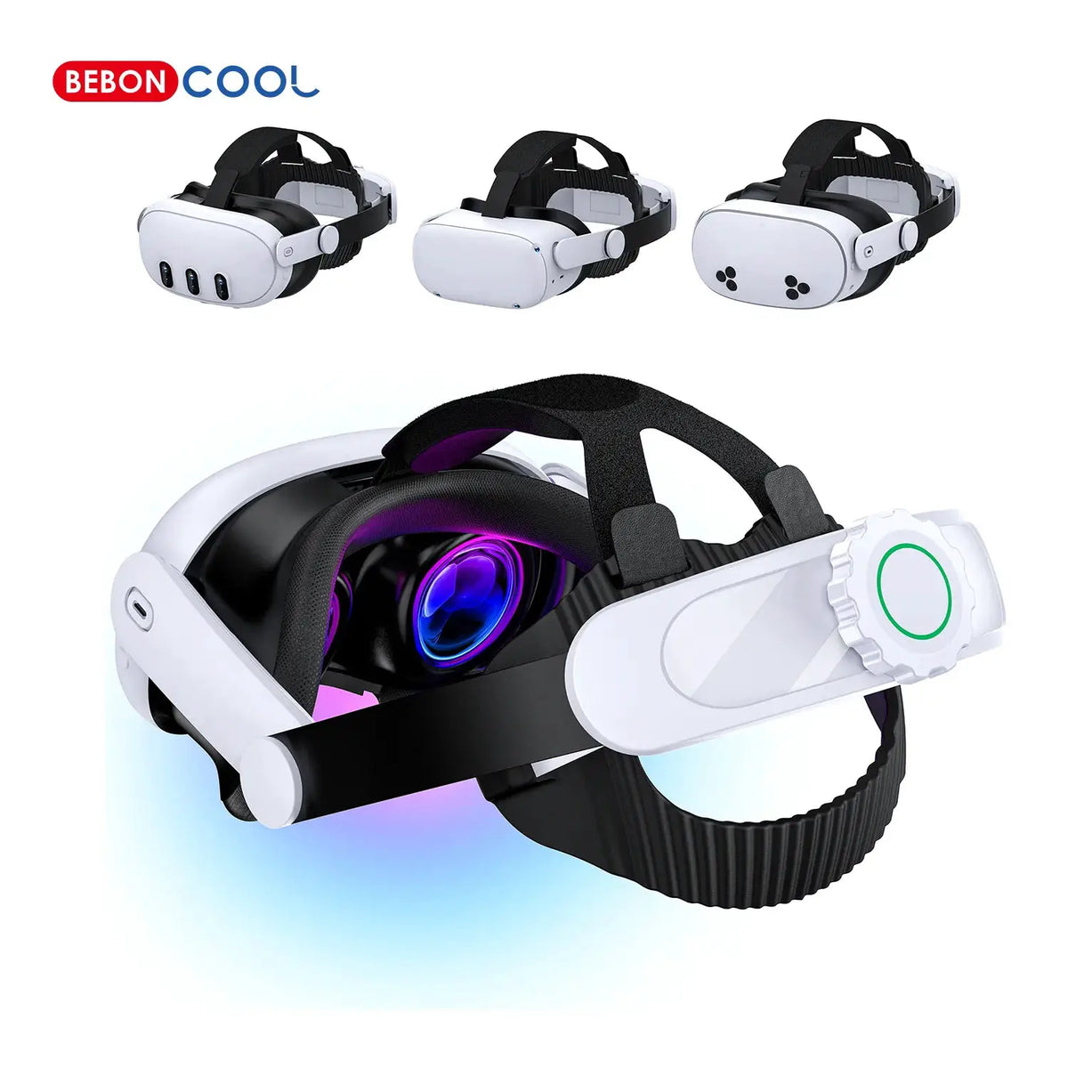 BEBONCOOL 8000mAh Head Strap For Meta Quest 3S/Quest 3/Quest 2 Battery Head Strap Compatible for Oculus Head Strap by InterCyprus Trading Ltd