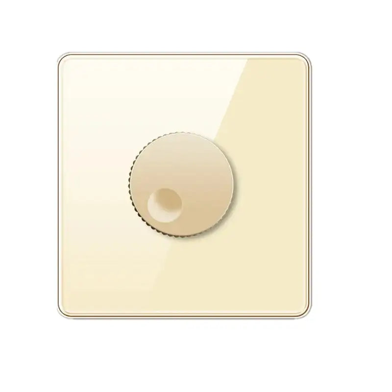Luxury All Tempered Glass Wall Lamp Switch Button Golden UK Plug 13A Universal Wall Socket with Usb ,220V2gang2way Dimmer Switch Dimmer swicth