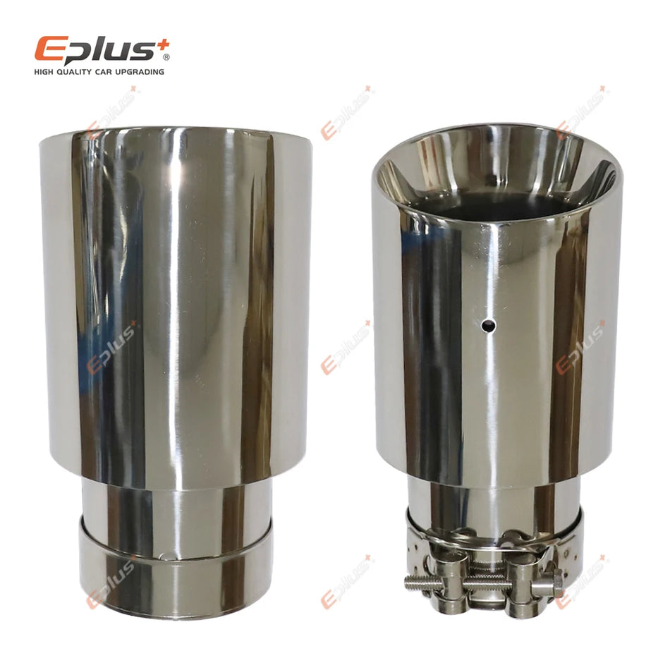 Stainless Steel Muffler Tip By Eplus, Universal Exhaust End Bevel