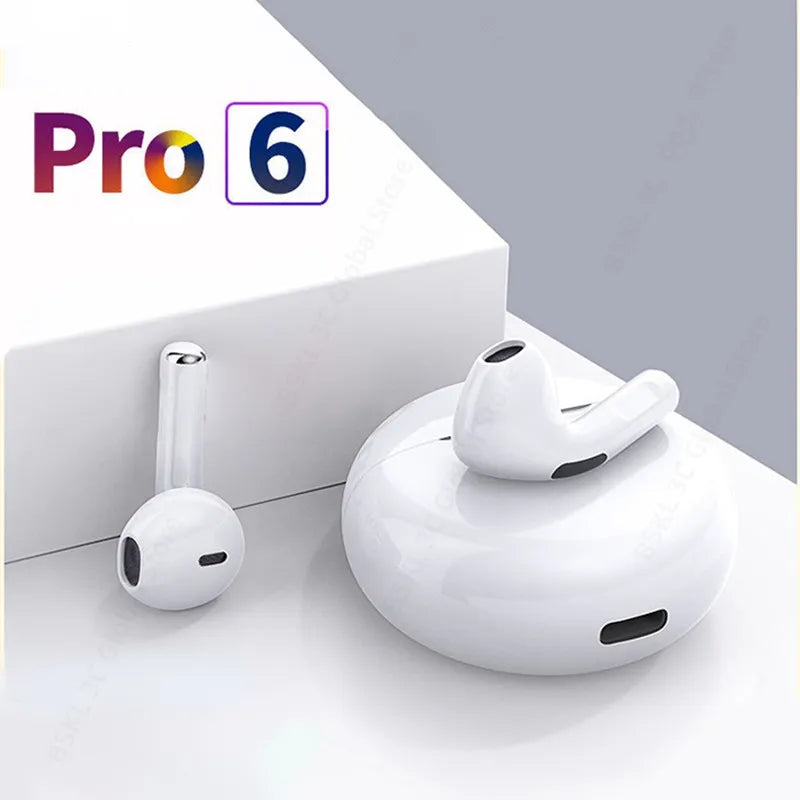 🟠 Original Air Pro 6 TWS Ασύρματα ακουστικά Bluetooth Mini Pods Ακουστικά ακουστικά ακουστικά ακουστικά για Xiaomi Android Apple iPhone