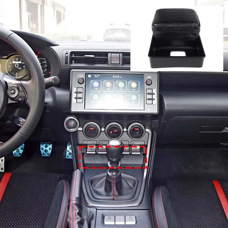 Μαύρο μαξιλάρι αποθήκευσης κεντρικής κονσόλας ABS για Toyota 86 BRZ 2022