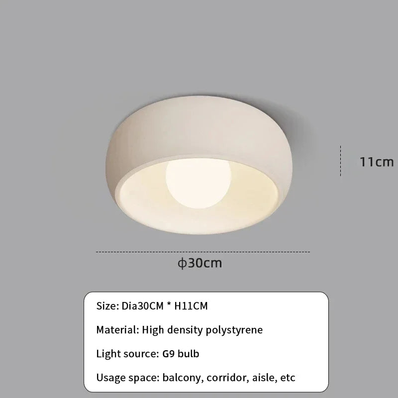AuroraRealm Balcony LED Ceiling Lamp &ndash; Energy Efficient G9 White D30CM / White light 6000K