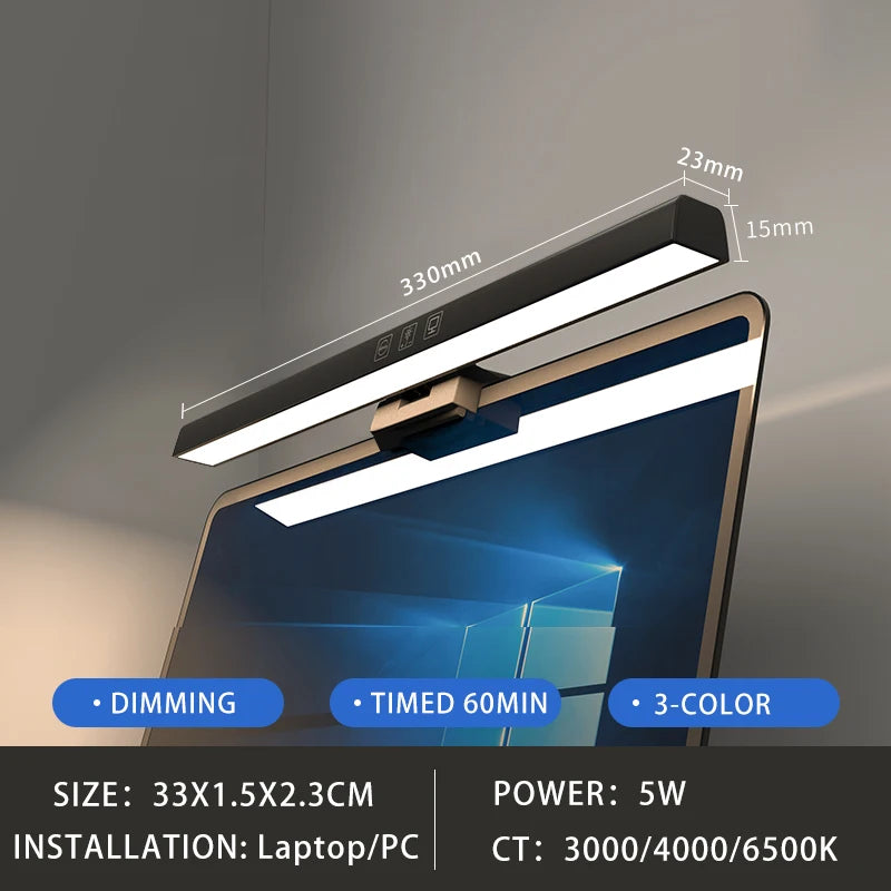 Led Computer Monitor Light Bar &ndash; USB RGB Dimming Lamp black A 33CM / CHINA