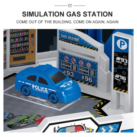 Garage Racing Track Sliding Car Parking Lot Toy &ndash; Kids Gift