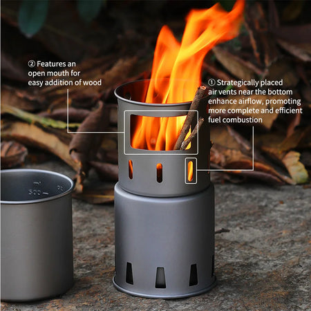 Portable Wood Burning Folding Stove &ndash; Ultra Lightweight