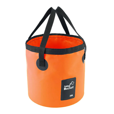 20L Waterproof Folding Bucket, Portable Collapsible Container Orange