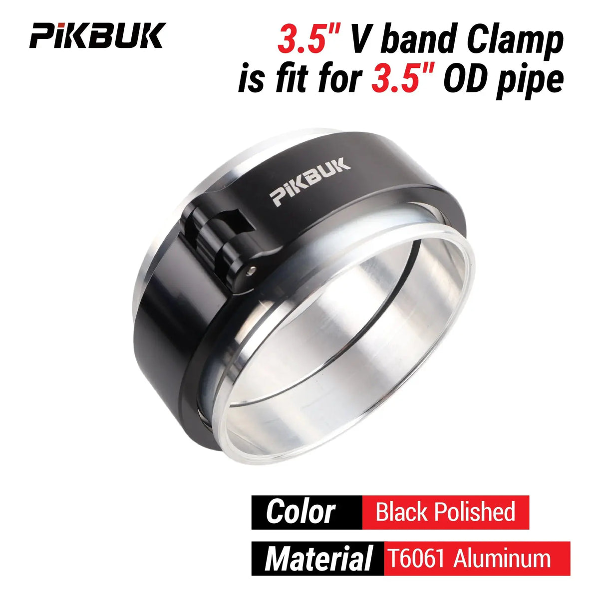 PIKBUK 2.0" 2.5" 3.0" 3.5" 4.0" Clamp System Assembly Exhaust V-band Clamp Quick Clamp Aluminium For Turbo / Intercooler Pipe by InterCyprus Trading Ltd