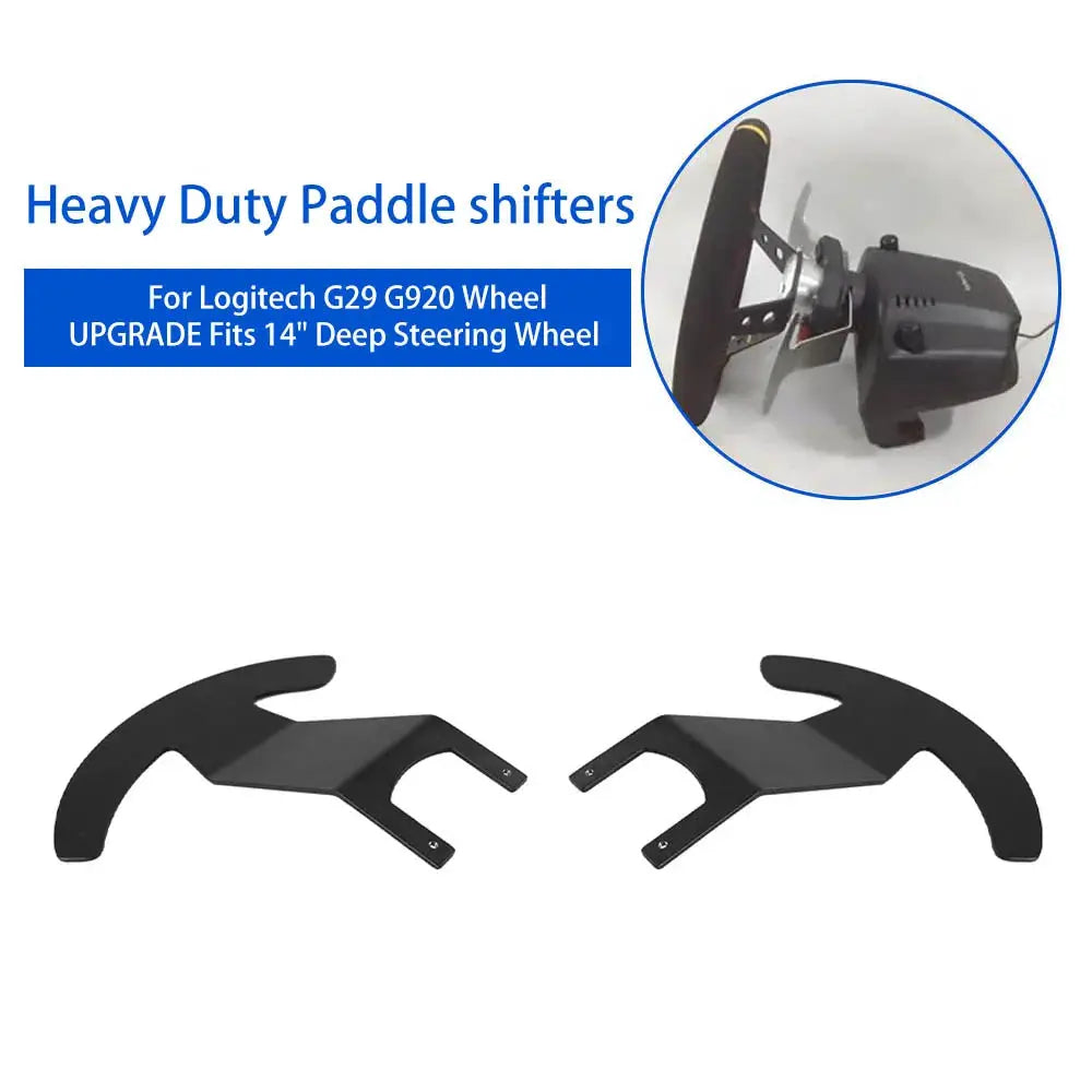 14" Deep Steering Wheel 2 Pieces Heavy Duty Paddle Shifter Upgrade Steering Wheel Controller Concave for Logitech G29 G920 by InterCyprus Trading Ltd
