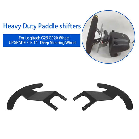 14" Deep Steering Wheel 2 Pieces Heavy Duty Paddle Shifter Upgrade Steering Wheel Controller Concave for Logitech G29 G920 by InterCyprus Trading Ltd