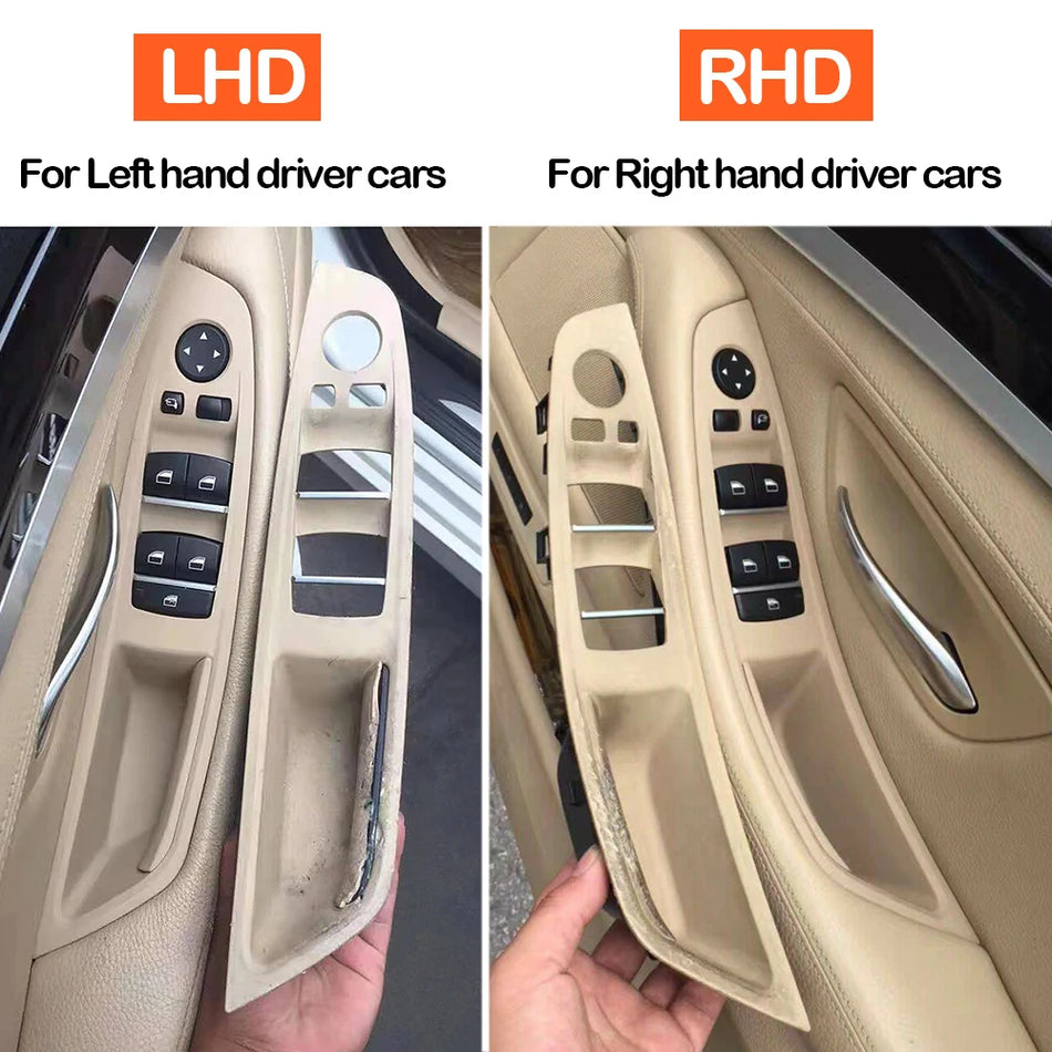 Set maniglie di trazione bracciolo per BMW Serie 5 F10 F11 beige PC ABS kit interno 7 pezzi