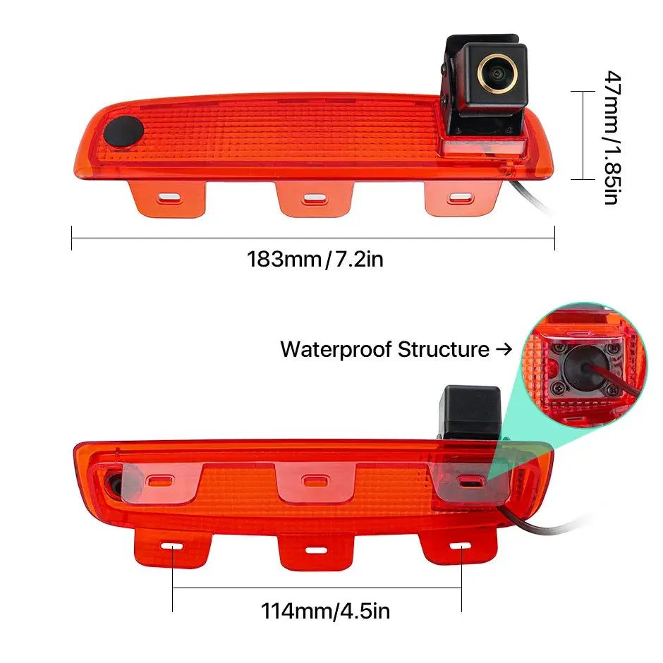GreenYi 170° AHD 1080P Brake Light Reverse Camera For Lada Largus Cross/Dacia Dokker 2012-2025 3rd Third Backup Parking Camera by InterCyprus Trading Ltd