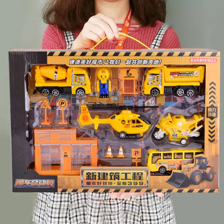 Cars Fire Trucks Model Set Engineering Toy Kit &ndash; Imaginative