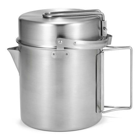 Stainless Steel Camping Kettle 1L &ndash; Foldable Handle