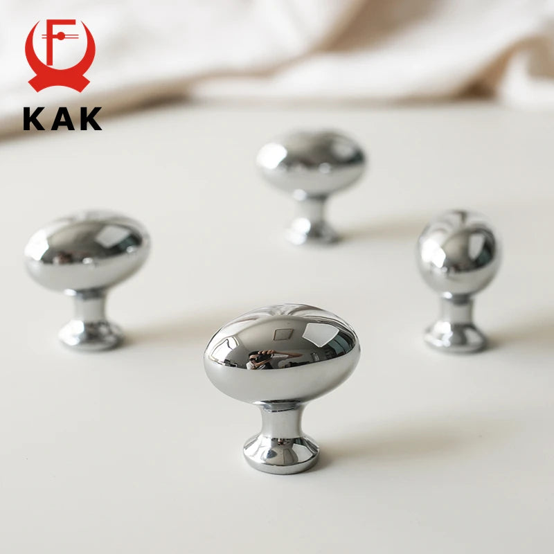 KAK 35mm Drawer Knobs and Cabinet Handles Bright Chrome