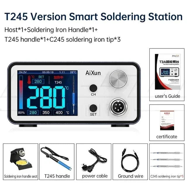 AIXUN T3A T3B Intelligent Soldering Station &ndash; Smart Rework T3A T245 Set A 110V