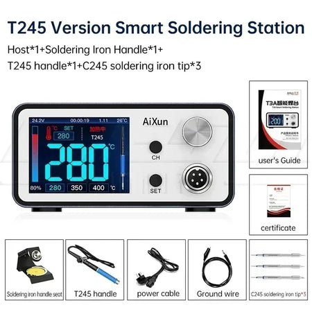 AIXUN T3A T3B Intelligent Soldering Station &ndash; Smart Rework T3A T245 Set A 110V