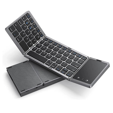 Seenda Foldable Wireless Bluetooth Keyboard &ndash; Rechargeable Black Gray