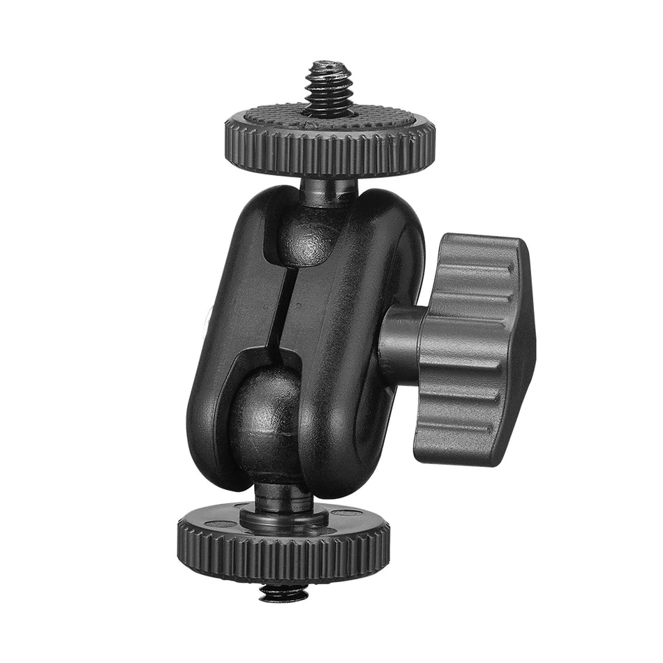 Double Ball Heads Magic Arm with 360&deg; Rotation for Cameras and Accessories black