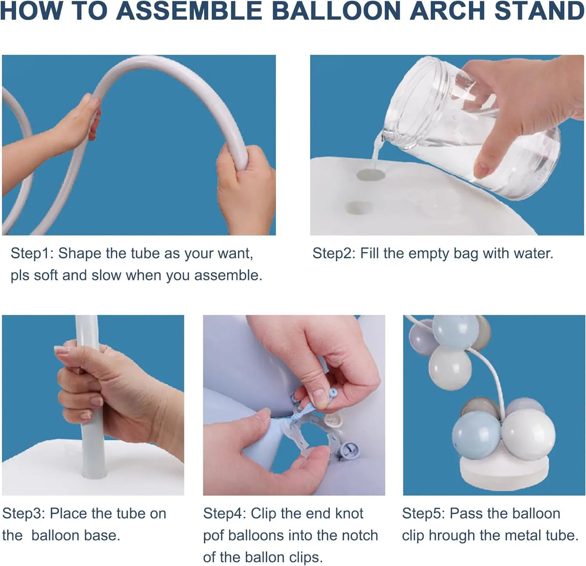 Balloon Stand Arch - Flexible Balloon Column for Weddings, Parties, &amp; Events - 2.8M/1.9M