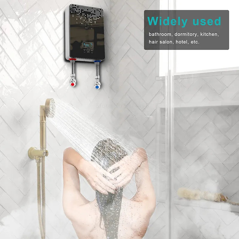 Instant Electric Water Heater Shower - Temp Display