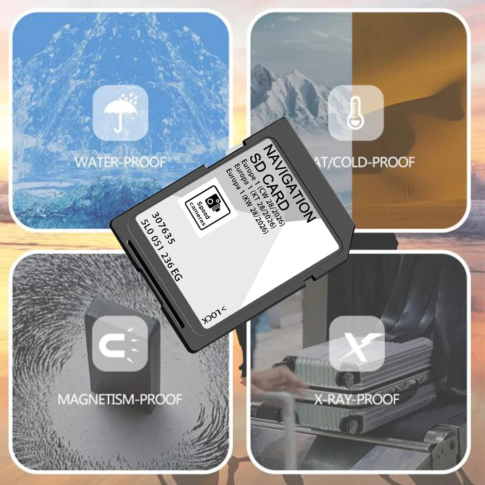 32GB SD Card UK Europe Maps for Skoda MIB2 &ndash; Preloaded Maps