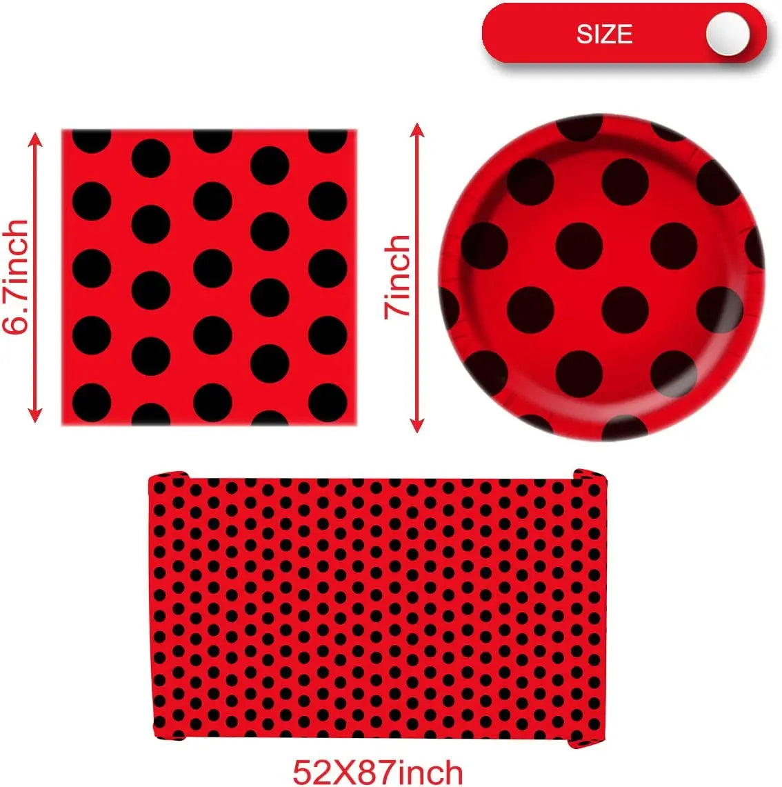 Ladybug Birthday Party Supplies Set