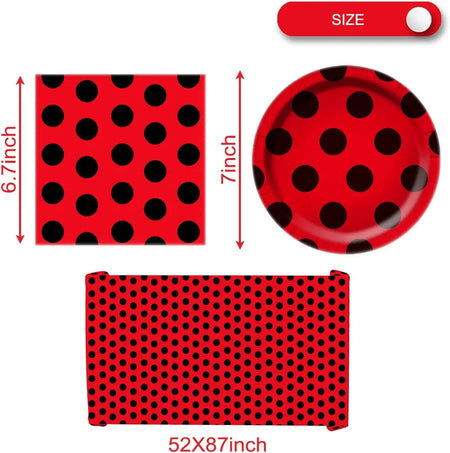 Ladybug Birthday Party Supplies Set