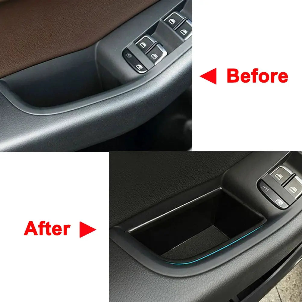 For AUDI Q5 2009 2010 2011 2012 2013 2014 2015 2016 Door Storage Box Glove Organizer Phone Container Armrest Handle Pocket Cars by InterCyprus Trading Ltd