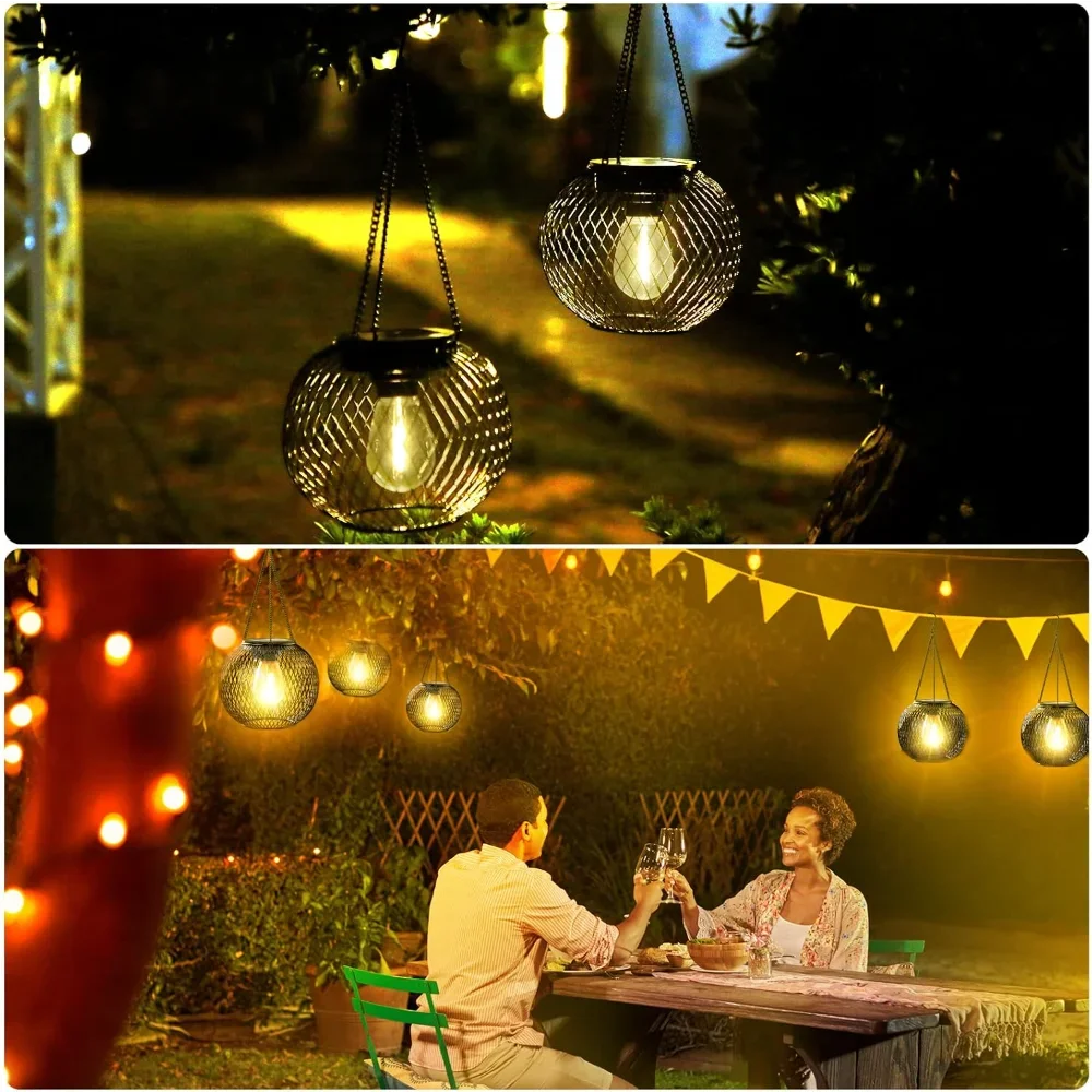 2 Pack Solar Powered Lanterns &ndash; Automatic Night Lighting