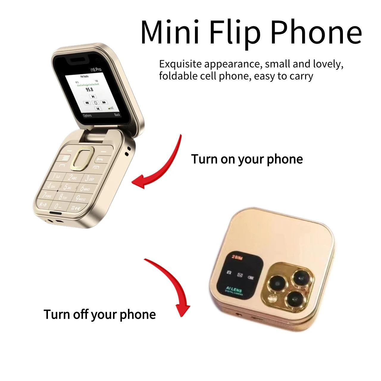 Supper Mini Flip Pocket Size Senior Phone &ndash; Magic Voice